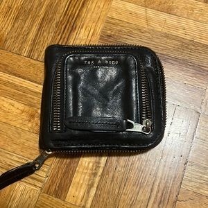 Rag & Bone leather wallet with gold hardware